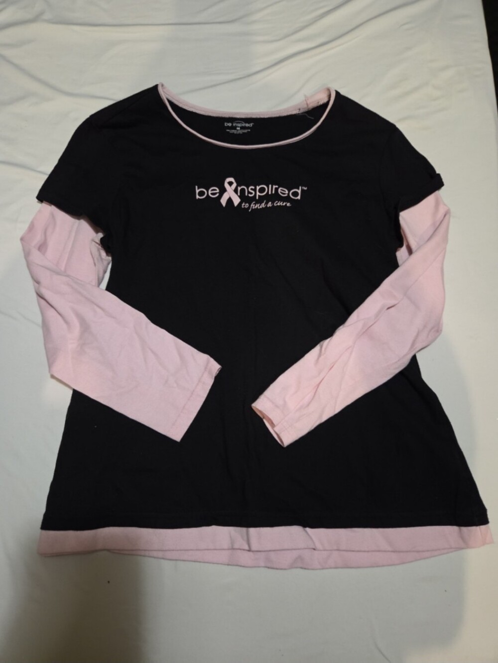 Be inspired women's medium breast cancer awareness shirt #06